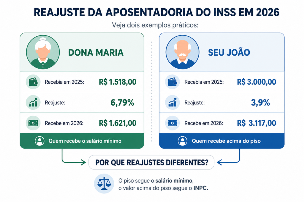 Novo salário mínimo 2026: Qual o valor das aposentadorias e pensões do INSS